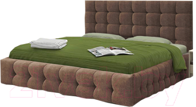 Двуспальная кровать Асмана Двойная-3 160x200 (саванна корица)