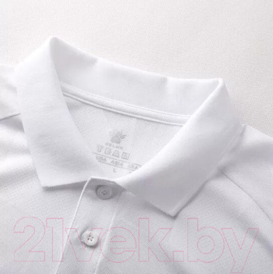 Футболка спортивная Kelme Short Sleeve Polo Shirt / 8153PL1005-100 (2XL, белый)