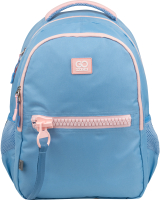 Школьный рюкзак GoPack Color Block Girl / 22-161-5-M GO (серый/розовый) - 