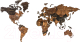Декор настенный Woodary Карта мира на английском языке XL / 3200 - 