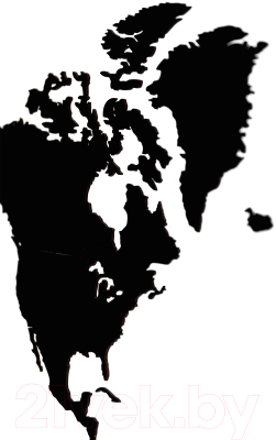 Декор настенный Woodary Карта мира на английском языке XL / 3203