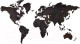 Декор настенный Woodary Карта мира на английском языке ХXL / 3204 - 