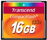 Карта памяти Transcend 133x CompactFlash 16 GB (TS16GCF133) - 