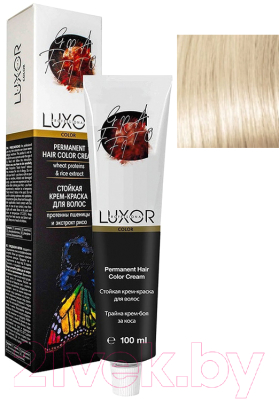 Крем-краска для волос Luxor Professional Стойкая 10.7 (100мл, платиновый блондин шоколадный)