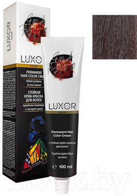 Крем-краска для волос Luxor Professional Стойкая 4.00 (100мл, коричневый натуральный интенсивный)