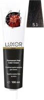Крем-краска для волос Luxor Professional Стойкая 5.1 (100мл, светлый коричневый пепельный ) - 