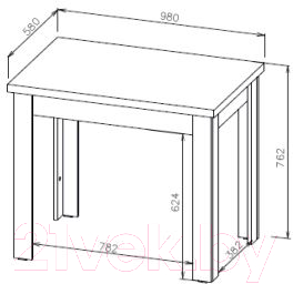 Обеденный стол NN мебель СО 2 (дуб делано/черный)
