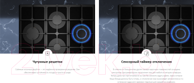 Изображение товара Газовая варочная панель Haier HHX-G64CWSB