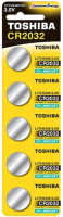 Комплект батареек Toshiba TH CR2032/5BL (100BOX) - 