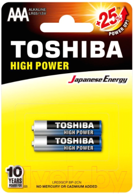 Комплект батареек Toshiba TH LR03/2B (2шт)