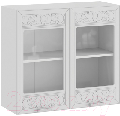 Шкаф навесной для кухни ТриЯ Долорес 1В8С (белый/сноу)