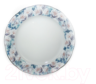 Набор столовой посуды Thun 1794 Голубая роза, отводка платина / РОС0075