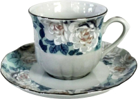 Чашка с блюдцем Thun 1794 Роза Голубая роза Отводка платина / РОС0205 - 