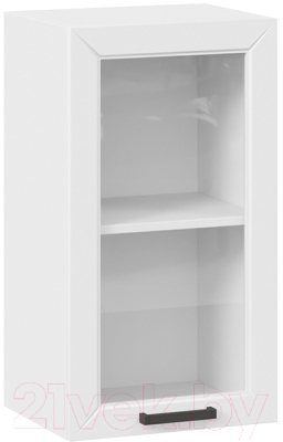 Шкаф навесной для кухни ТриЯ Лорас 1В4С (белый/холст белый)