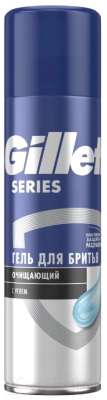 Гель для бритья Gillette TGS Sensitive очищающая с углем (200мл)