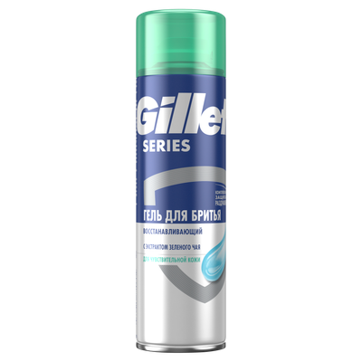 Гель для бритья Gillette TGS Sensitive для чувствительной кожи с экстрактом зеленого чая (200мл) -