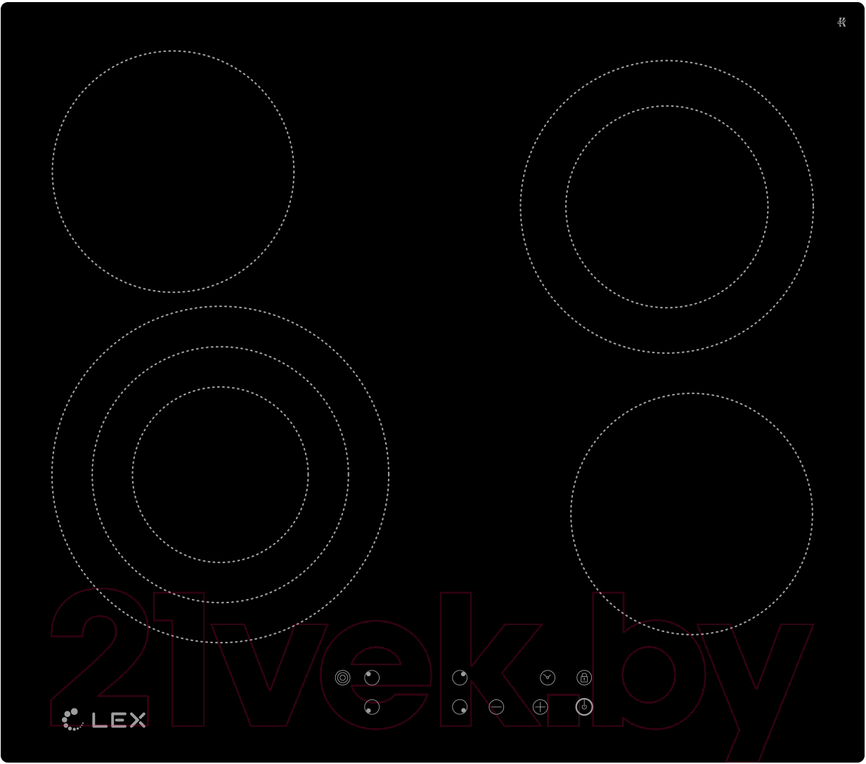 Электрическая варочная панель Lex EVH 642-2 BL / CHYO000204