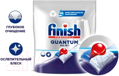 Таблетки для посудомоечных машин Finish Quantum