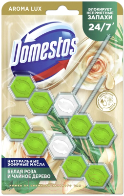 Чистящее средство для унитаза Domestos Power 5. Свежесть зеленого чая Дуо (2x50г)