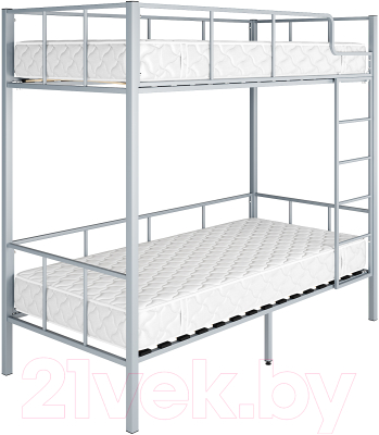 Двухъярусная кровать Князев Мебель Алекса АС.80.190.С (серый муар)