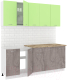 Готовая кухня Кортекс-мебель Корнелия Лира-лайт 2.0м (зеленый/оникс/мадрид) - 