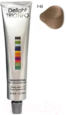 Изображение товара Крем-краска для волос Constant Delight Trionfo Стойкая 7-42 (60мл, средний русый бежевый пепельный)