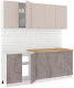 Кухонный гарнитур Кортекс-мебель Корнелия Лира-лайт 2.0м (капучино/оникс/дуб бунратти) - 