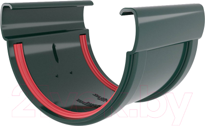 Изображение товара Соединитель желобов Grand Line Дизайн 135 ПВХ RAL 6005 (зеленый)