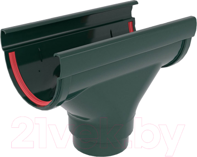 Изображение товара Воронка водосточная Grand Line Дизайн 135 ПВХ RAL 6005 (зеленый)