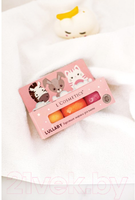 Набор бомбочек для ванны L'Cosmetics Lullaby (3x55г, розовый)