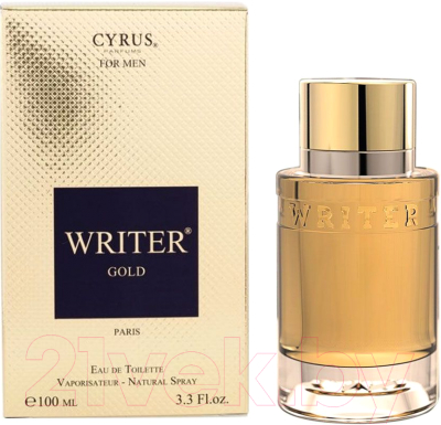 Парфюмерная вода Paris Bleu Parfums Writer Gold For Men (100мл)