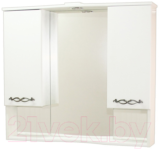 Шкаф с зеркалом для ванной СанитаМебель Джаст 12.850