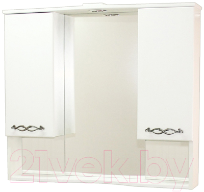 Шкаф с зеркалом для ванной СанитаМебель Джаст 12.850