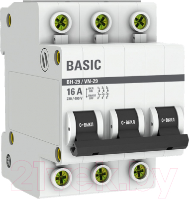 Выключатель нагрузки EKF Basic 3P 16А ВН-29 / SL29-3-16-bas