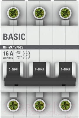 Выключатель нагрузки EKF Basic 3P 16А ВН-29 / SL29-3-16-bas