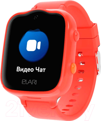 Умные часы детские Elari KidPhone 4G Bubble (красный)
