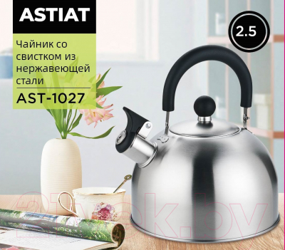 Чайник со свистком Astiat 2.5л AST1027