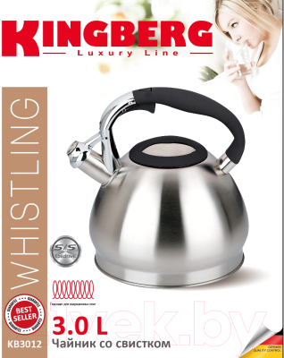 Чайник со свистком Kingberg 3.0л КВ3012