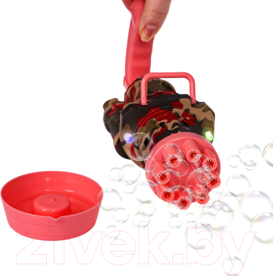 Набор мыльных пузырей Bondibon Наше Лето. Пистолет для мыльных пузырей / ВВ5430-Г (розовый)