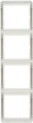 Рамка для выключателя EKF Лондон-4 вертикальная (белый)