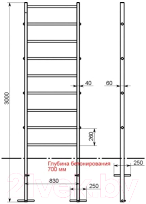 Шведская стенка Kampfer KSW professional Outdoor (зеленый/хаки)