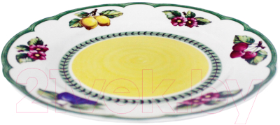 Тарелка столовая обеденная Thun 1794 Роза Фрукты Ivory / РОС0018 (25см)