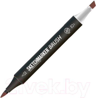 Маркер перманентный Sketchmarker Brush Двусторонний BR20 / SMB-BR20 (шоколад)
