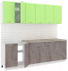 Готовая кухня Кортекс-мебель Корнелия Лира-лайт 2.4м (зеленый/оникс/марсель) - 