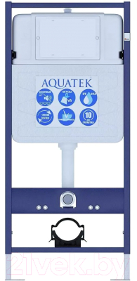 Унитаз подвесной с инсталляцией Aquatek Европа INS-0000012 + AQ1901-00 (с сиденьем)
