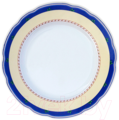 Тарелка закусочная (десертная) Thun 1794 Роза Мелкие ягоды на бледно-желтом фоне / РОС0035 (19см)