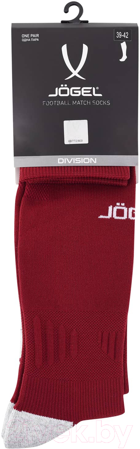 Гетры футбольные Jogel Match Socks / JD1GA0125.G1 (р-р 43-45, гранатовый) — фото 5