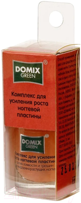 Лак для укрепления ногтей Domix Green Комплекс для усиления роста ногтевой пластины (11мл)