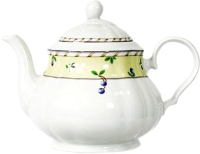 Заварочный чайник Thun 1794 Роза Мелкие ягоды на бледно-желтом фоне / РОС0041 (1.2л) - 