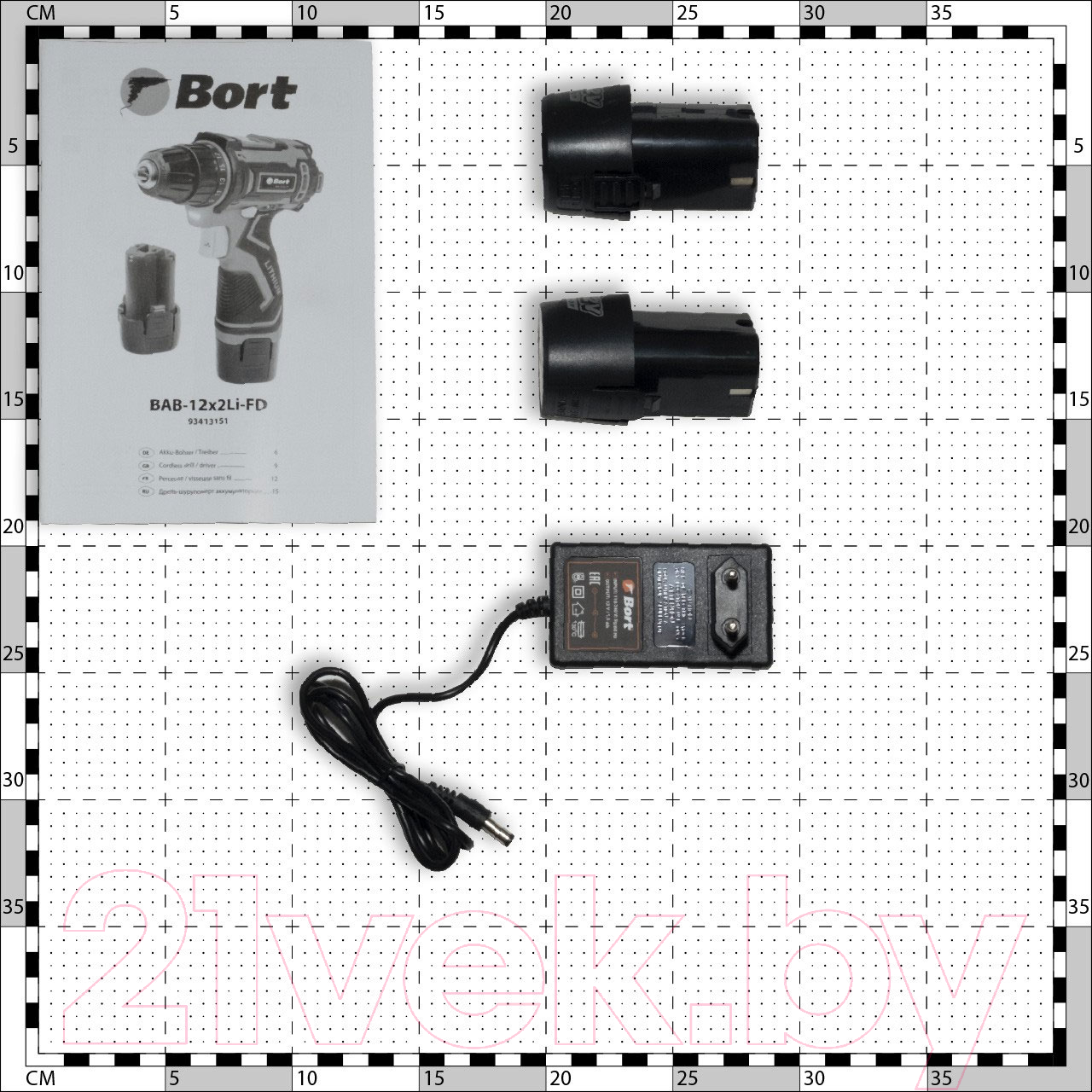 Аккумуляторная дрель-шуруповерт Bort BAB-12x2Li-FD